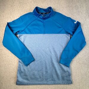 Nike Golf Therma Men's Long Sleeve 1/4 Zip Pullover Blue Size M 854498-465